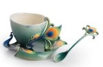 Magnificent Peacock Cup and Saucer
